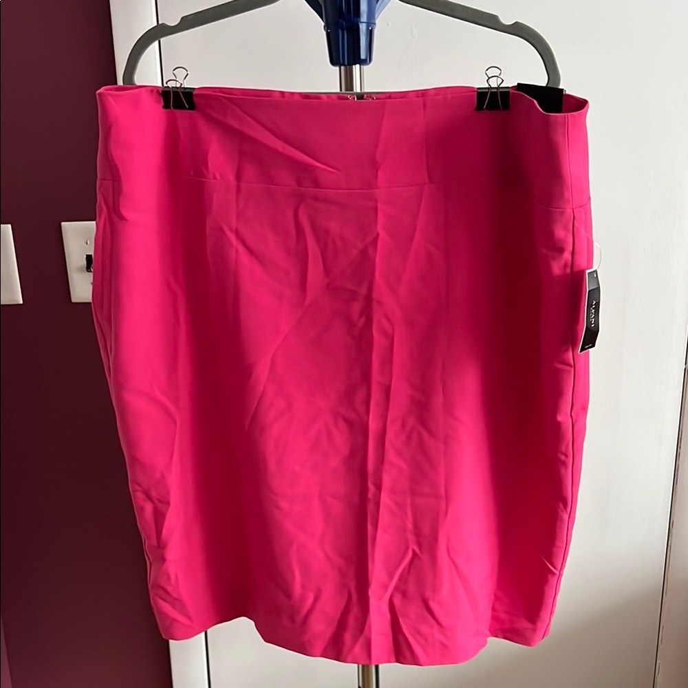 Alan hot pink plus size knee length pencil skirt size 18W